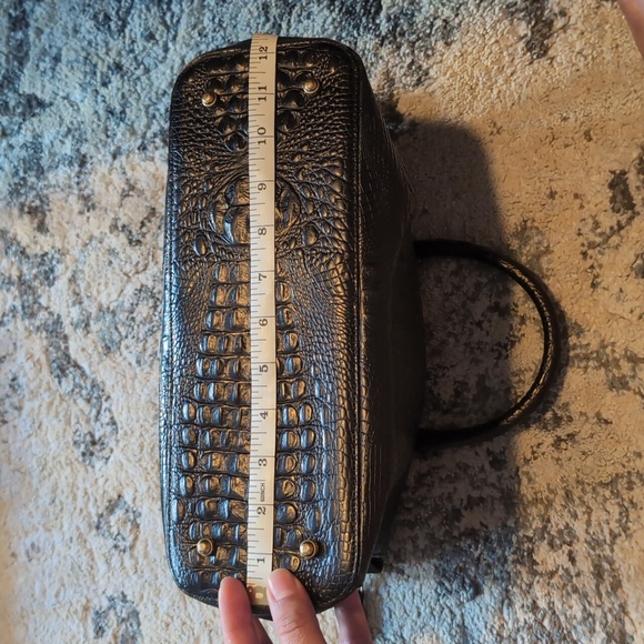 Brahmin Vintage Like New Crandall Doctors Dark Brown Black Tomago - Picture 11 of 16